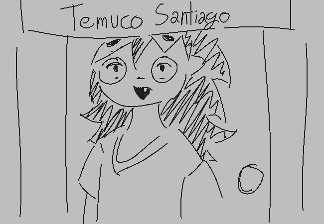 A text box saying Temuco Santiago.