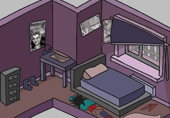 A nameless sleeping in their bed.